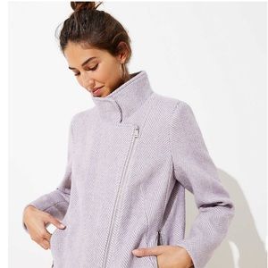 Loft Herringbone Moto Coat